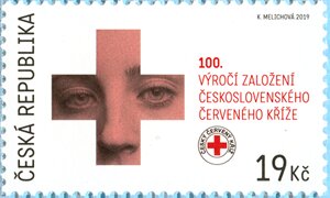 Stamp, 100th Anniversary of the Czechoslovak Red Cross, Czech Republic,  , Anniversaries and Jubilees, Red Cross and Red Crescent