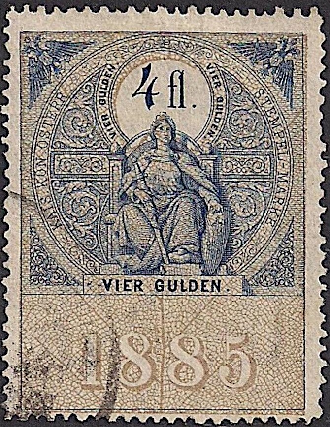 Stempel Marke 1885 4fl