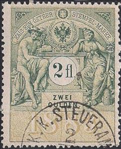 Stamp, Stempel Marke 1883 2fl, Austria,  , Numbers
