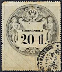 Stempel Marke 1858 20fl