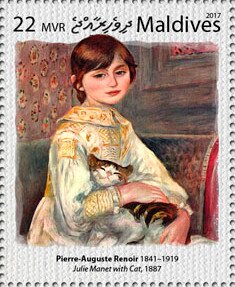 "Julie Manet with Cat" (1887), by Pierre-Auguste Renoir