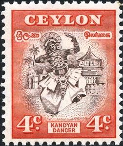 Stamp, Kandyan Dancer, Sri Lanka,  