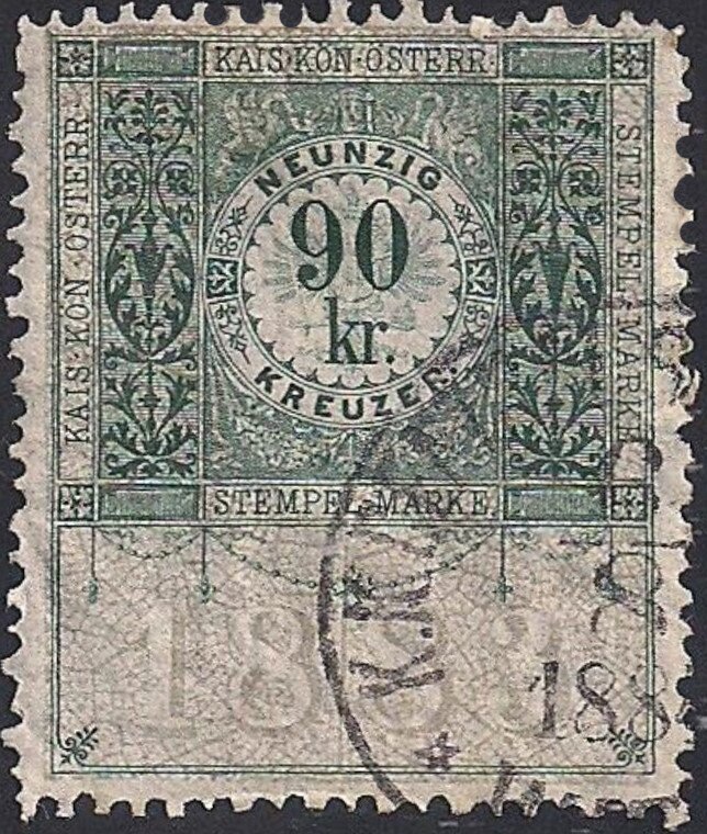 Stempel Marke 1883 90kr