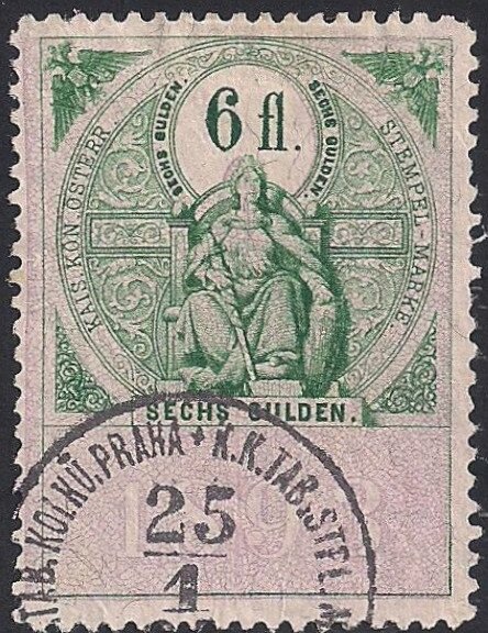 Stempel Marke 1893 6fl