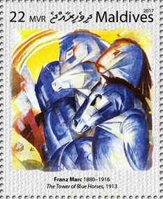 "The Tower of Blue Horses" (1913), by Franz Marc