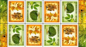 Booklet, Europa 2011 - trees, Azerbaijan,  , C.E.P.T. / Europe, Plants (Flora), Trees