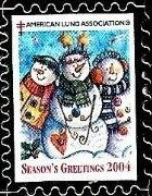American Lung Association Seasons Greetings Three Snowmen