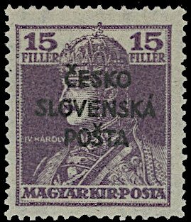 Stamp, Hungarian King Charles IV Stamp ovpr. ČESKO SLOVENSKÁ POŠTA, Czechoslovakia,  