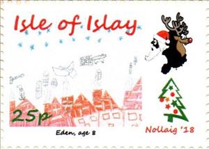 Stamp, Christmas, Children's drawings, Cinderellas,  , Christmas