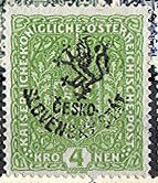 Austria Stamps Overprinted "ČESKO-SLOVENSKÝ STÁT" and Lion