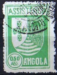 Stamp, Assistencia-elephant, Angola,  , Heraldic Animals, Elephants, Zebras, Coats of Arms