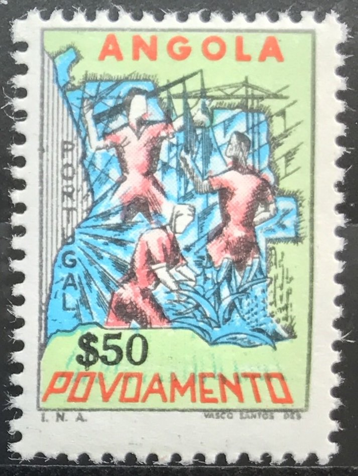 Map of Angola, industrial and farm workers