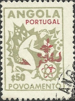 Stamp, New settlers, Angola,  