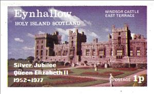 Stamp, Siver Jubilee Queen Elizabeth II 1952-1977, Cinderellas,  , Anniversaries and Jubilees, Castles, Churches - Cathedrals - Basilicas - Chapels
