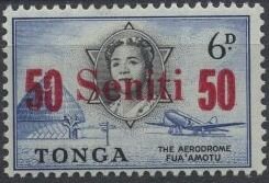 Stamp, Surcharged in Black or Red, Tonga,  , Queens