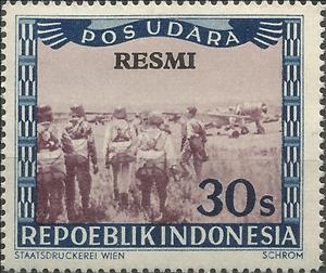 Stamp, Pilots, Indonesia,  , Aircraft, Aviation, Pilots