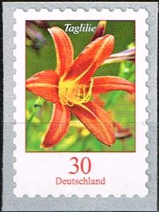 Stamp, Tiger Daylily (Hemerocallis fulva), Germany, Federal Republic,  , Flowers, Plants (Flora)