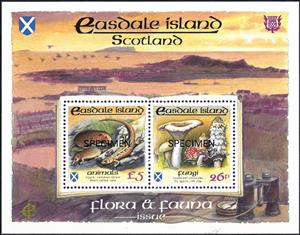 Mini Sheet, Flora and Fauna, Cinderellas,  , Animals (Fauna), Plants (Flora)