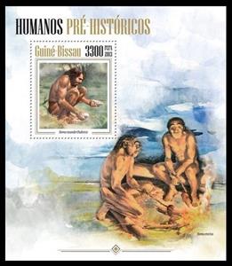Souvenir Sheet, Early Hummans, Guinea-Bissau,  , Prehistory