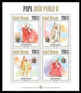 Mini Sheet, Pope John Paul II, Guinea-Bissau,  , Famous People, Popes