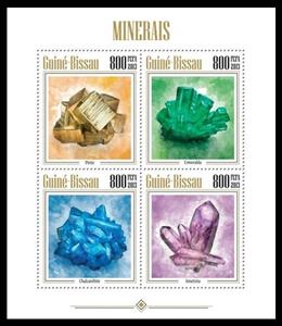 Mini Sheet, Minerals, Guinea-Bissau,  , Minerals