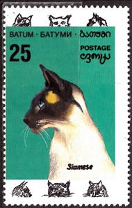 Stamp, Siamese, Cinderellas,  , Animals (Fauna), Cats, Mammals