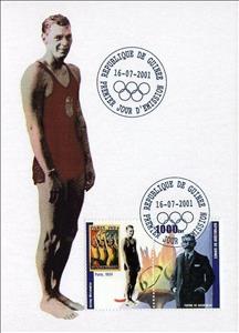 Souvenir Sheet, Johnny Weissmuller, Cinderellas,  , Olympic Games, Swimming