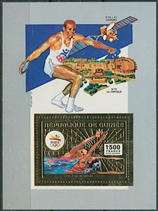 Souvenir Sheet, Synchronized Swimming, Guinea,  , Olympic Games, Sports