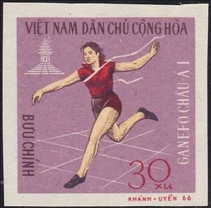 Stamp, Running, Vietnam,  , Running, Sports