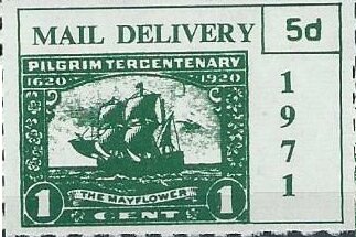 Pilgrim Tercentenary Mail Delivery 1620-1920. Mayflower