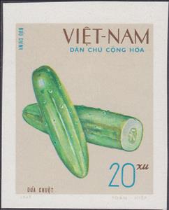 Stamp, Cucumbers, Vietnam,  