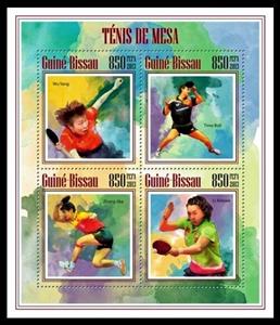 Mini Sheet, Table Tennis Player, Guinea-Bissau,  , Sports, Table Tennis