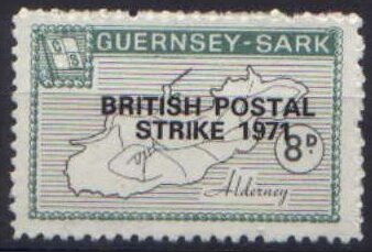 Guernsey Sark. Overprint