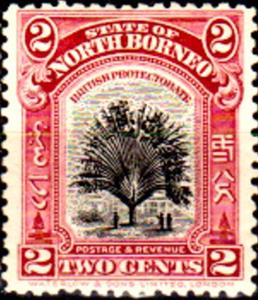 Stamp, Travelers' Palm (Ravenala madagascariensis), North Borneo,  , Palm-trees