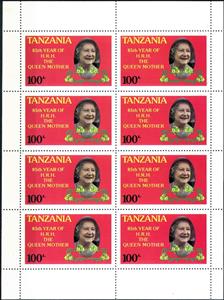 Mini Sheet, Queen mother birthday, Tanzania,  , Royalty