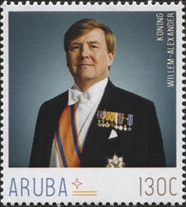 Stamp, King Willem-Alexander, Aruba,  , Heads of State, Kings, Royalty