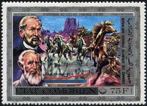 Stamp, Henry Wells, William Fargo, overprint, Comoros,  , Anniversaries and Jubilees