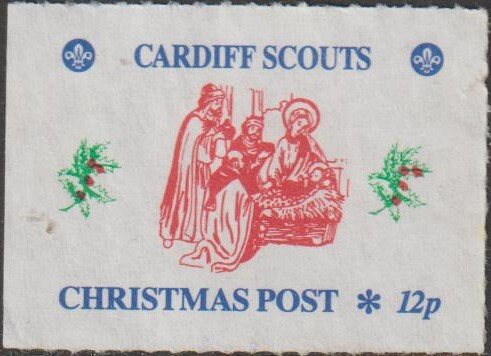 Cardiff Scouts Christmas Post. Nativity and Emblem
