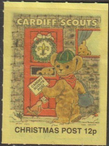 Cardiff Scouts Christmas Post. Teddy Postman
