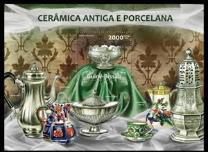 Souvenir Sheet, Old Ceramics and Porcelain, Guinea-Bissau,  , Art, Ceramics