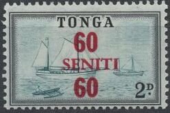 Stamp, Surcharged in Black or Red, Tonga,  