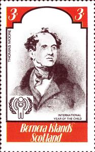 Stamp, Thomas Moore, Cinderellas,  , Famous People