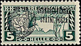 Stamp, Austrian Express Stamp ovpr. "ČESKOSLOVENSKÁ STÁTNÍ POŠTA", Czechoslovakia,  , Gods and goddesses, Mythology