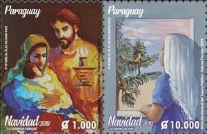 Se-tenant, Christmas 2019, Paraguay,  