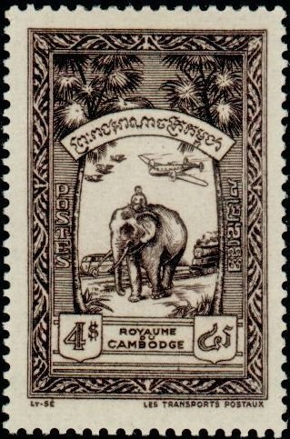 Mail Transport with Asian Elephant (Elephas maximus) and Pla