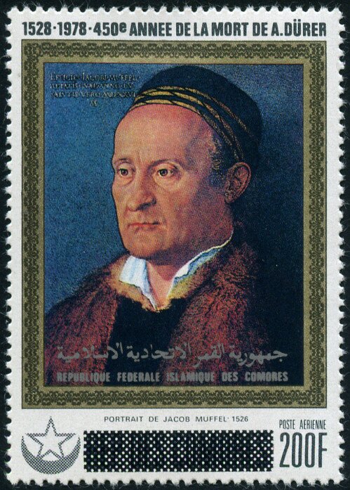 Portrait of Jacob Muffel, overprint