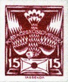 Stamp, Dove, Czechoslovakia,  , Birds, Pigeons, Stylized Animals