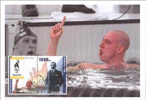 Souvenir Sheet, Frederic Deburghgraeve, Cinderellas,  , Olympic Games, Swimming