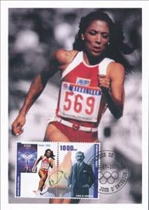 Souvenir Sheet, Florence Griffith-Joyner, Cinderellas,  , Athletes, Athletics, Olympic Games, Running