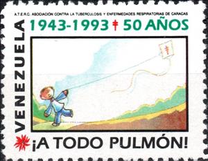 Stamp, Association against Tuberculosis, 1943-1993, Cinderellas,  